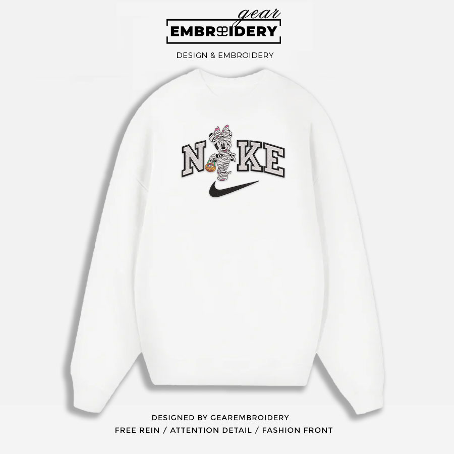 Minnie halloween Mickey Mouse Embroidered Personalized Embroidered T Shirt Sweatshirt Hoodie Clothing MKM010