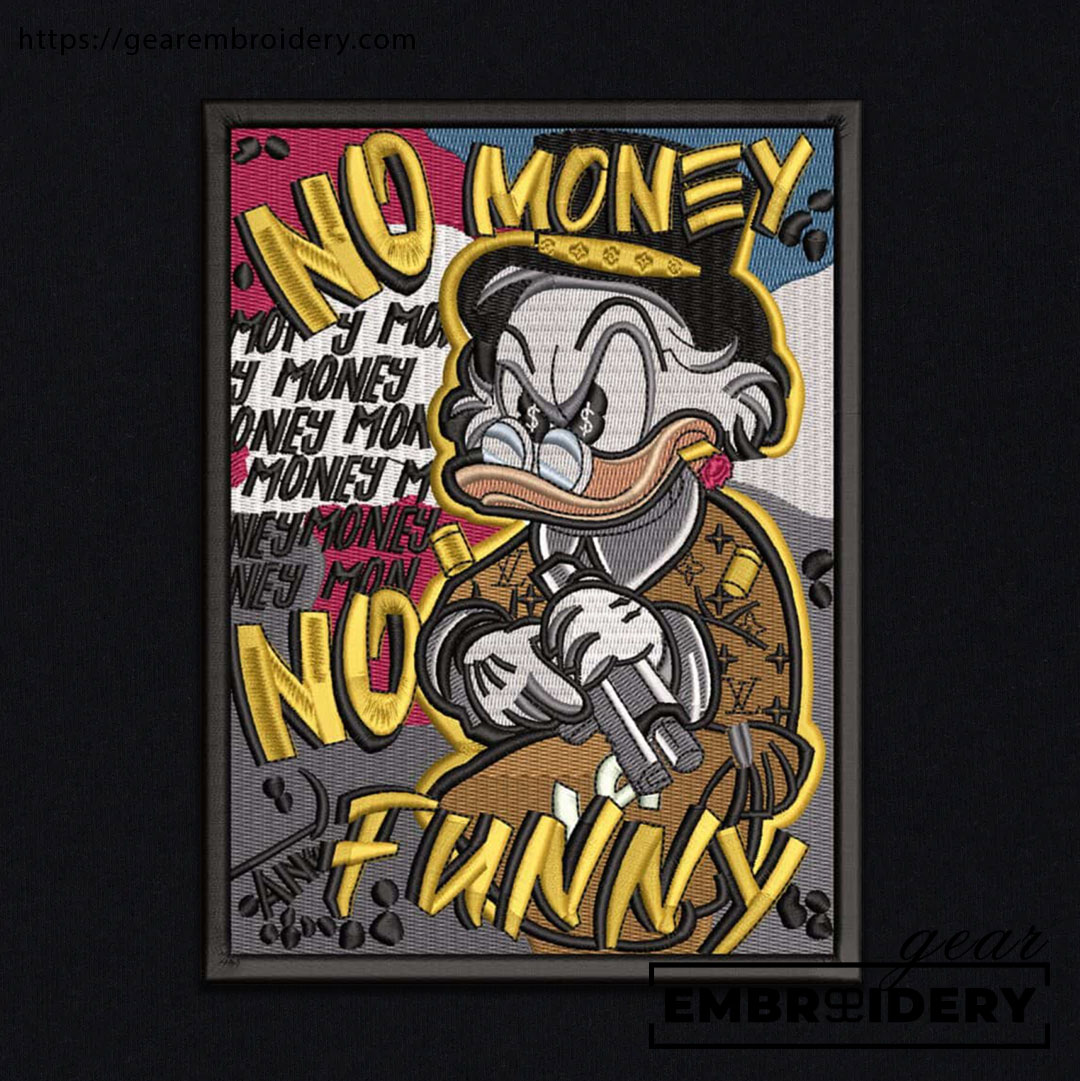 Money duck Mickey Mouse Embroidered Personalized Embroidered T Shirt Sweatshirt Hoodie Clothing MKM011