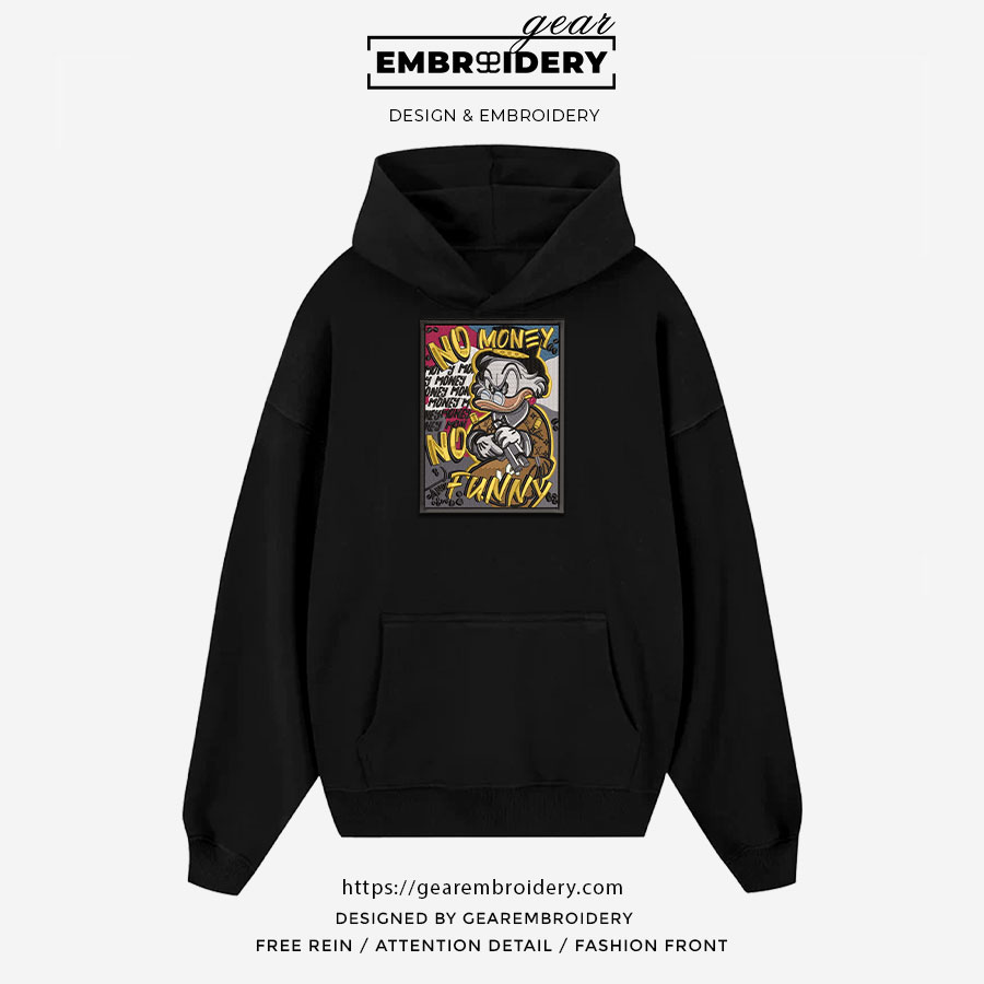 Money duck Mickey Mouse Embroidered Personalized Embroidered T Shirt Sweatshirt Hoodie Clothing MKM011