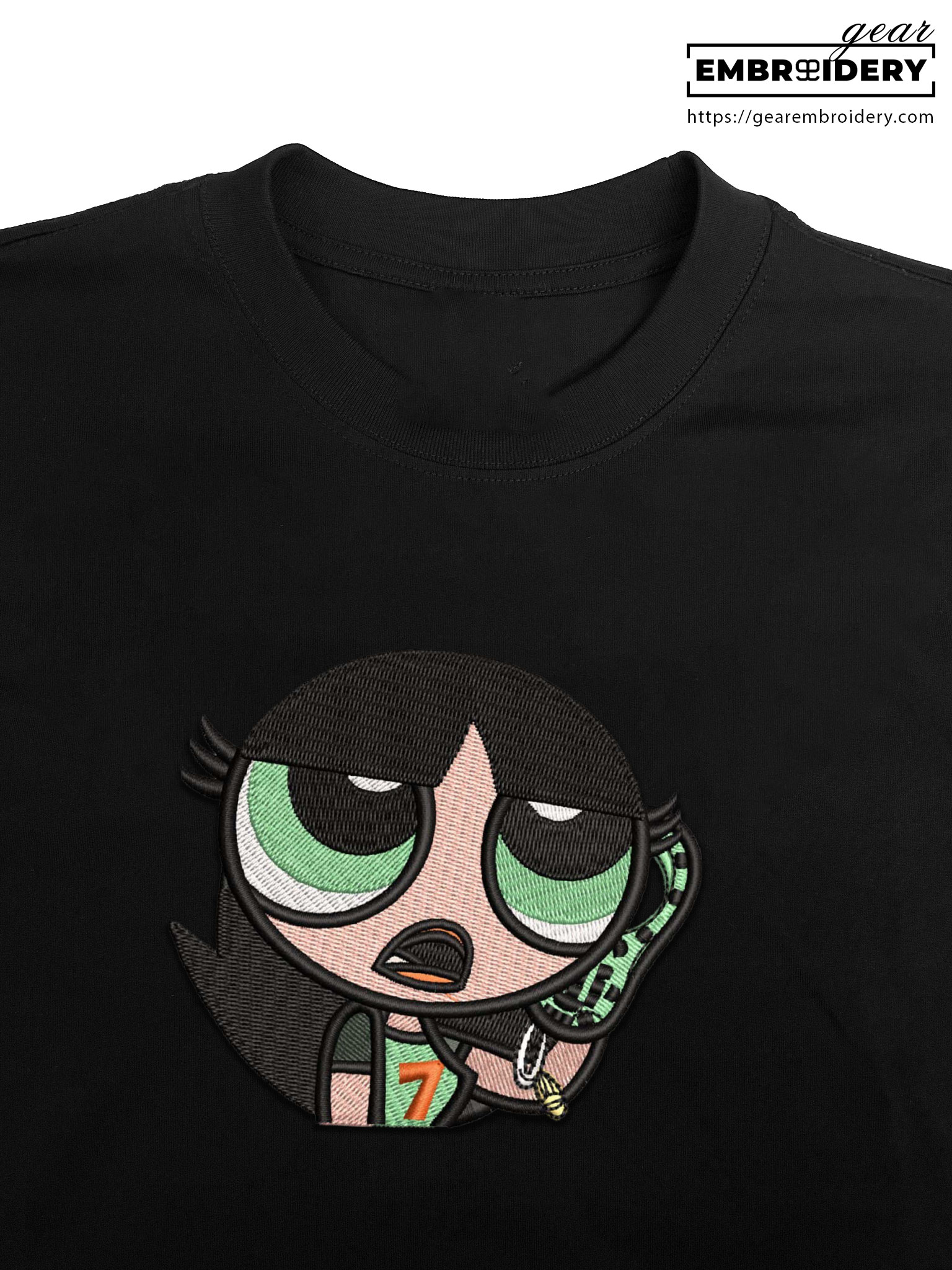 Buttercup Powerpuff Girls Embroidered Personalized Embroidered T Shirt Sweatshirt Hoodie Clothing PG004