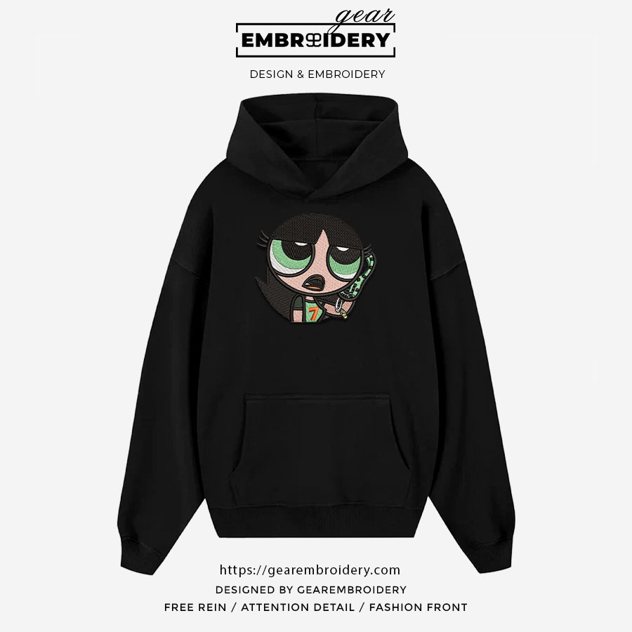 Buttercup Powerpuff Girls Embroidered Personalized Embroidered T Shirt Sweatshirt Hoodie Clothing PG004