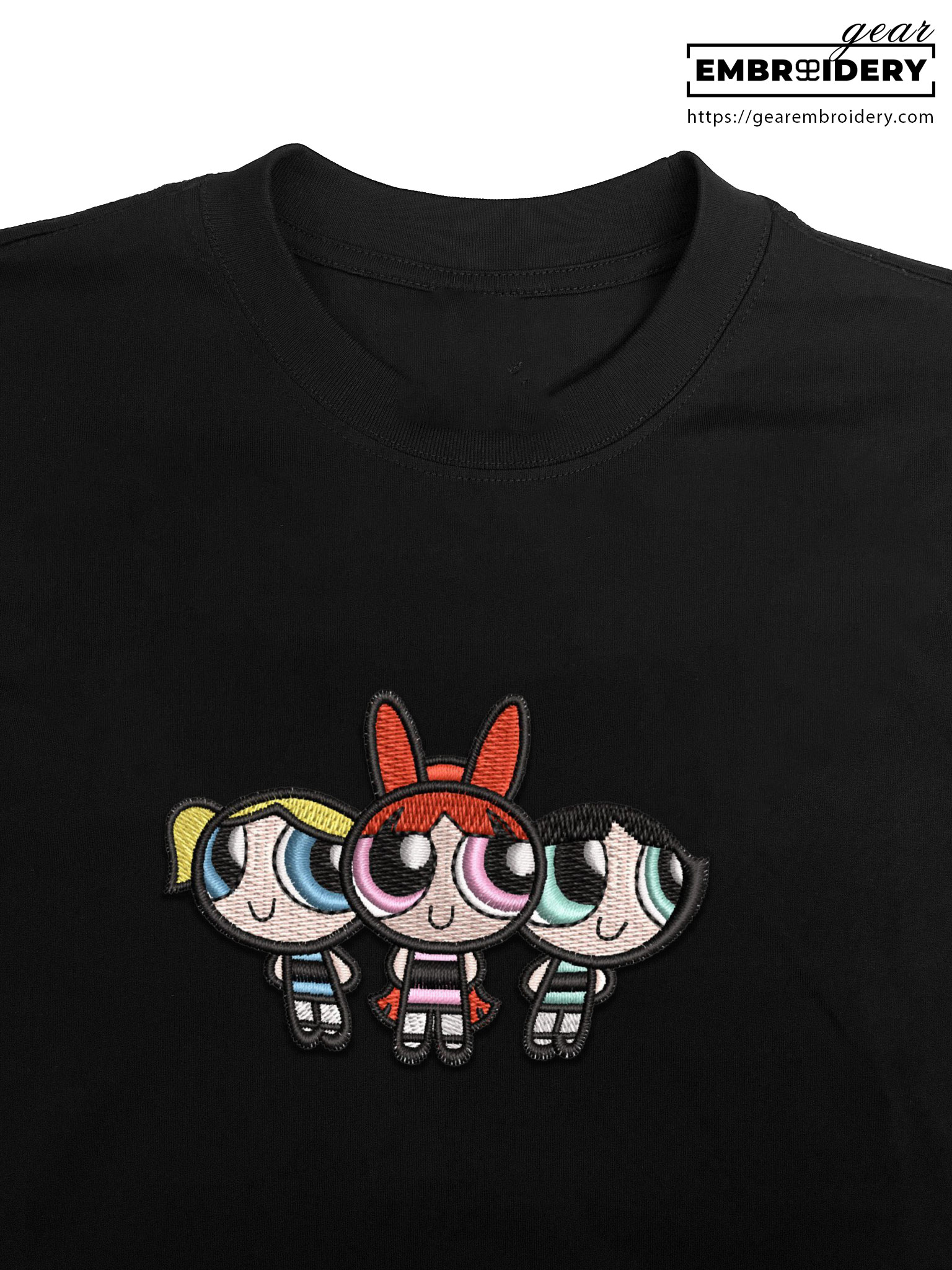 Powerpuff girls Powerpuff Girls Embroidered Personalized Embroidered T Shirt Sweatshirt Hoodie Clothing PG005