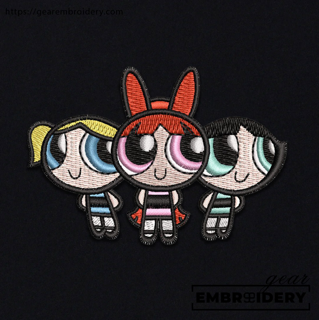 Powerpuff girls Powerpuff Girls Embroidered Personalized Embroidered T Shirt Sweatshirt Hoodie Clothing PG005