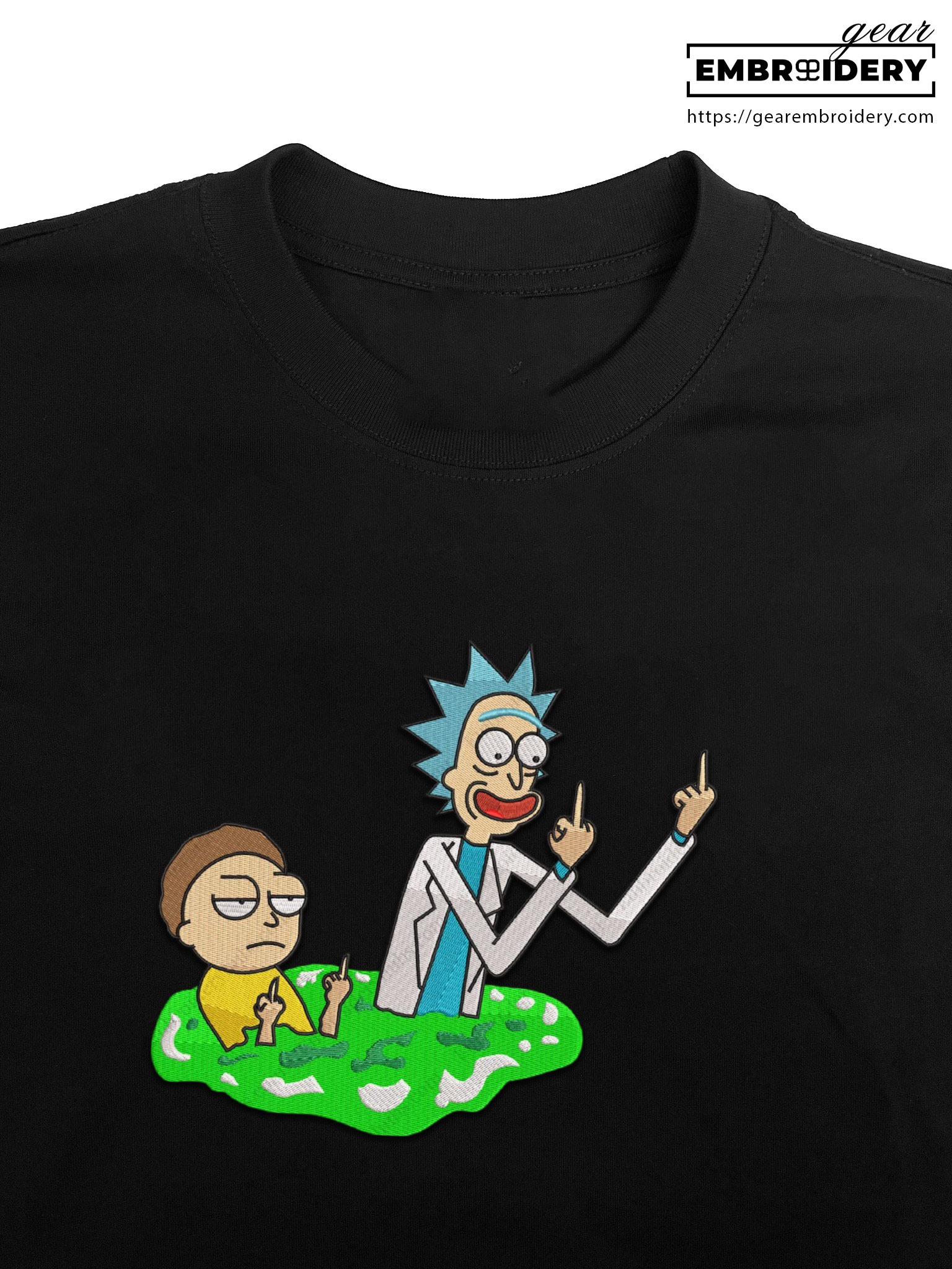 Rick and morty Rick & Morty Embroidered Design Personalized Embroidered T Shirt Sweatshirt Hoodie Clothing RM003
