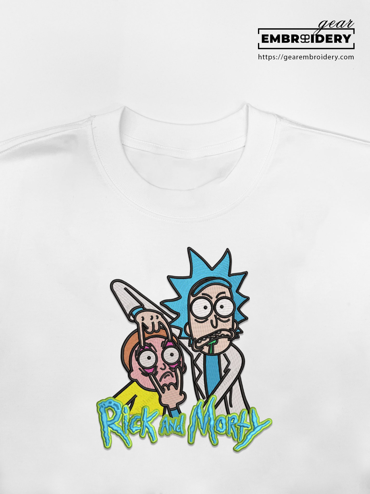 Rick and morty Rick & Morty Embroidered Design Personalized Embroidered T Shirt Sweatshirt Hoodie Clothing RM009