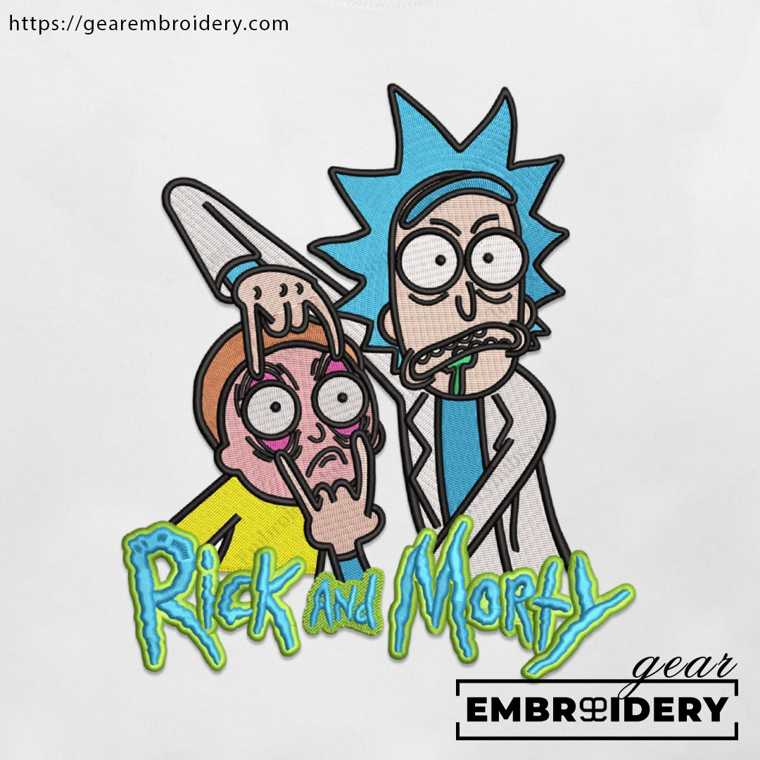 Rick and morty Rick & Morty Embroidered Design Personalized Embroidered T Shirt Sweatshirt Hoodie Clothing RM009