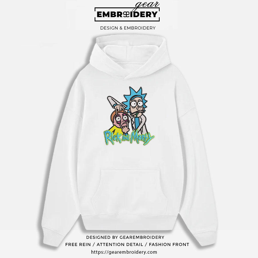 Rick and morty Rick & Morty Embroidered Design Personalized Embroidered T Shirt Sweatshirt Hoodie Clothing RM009