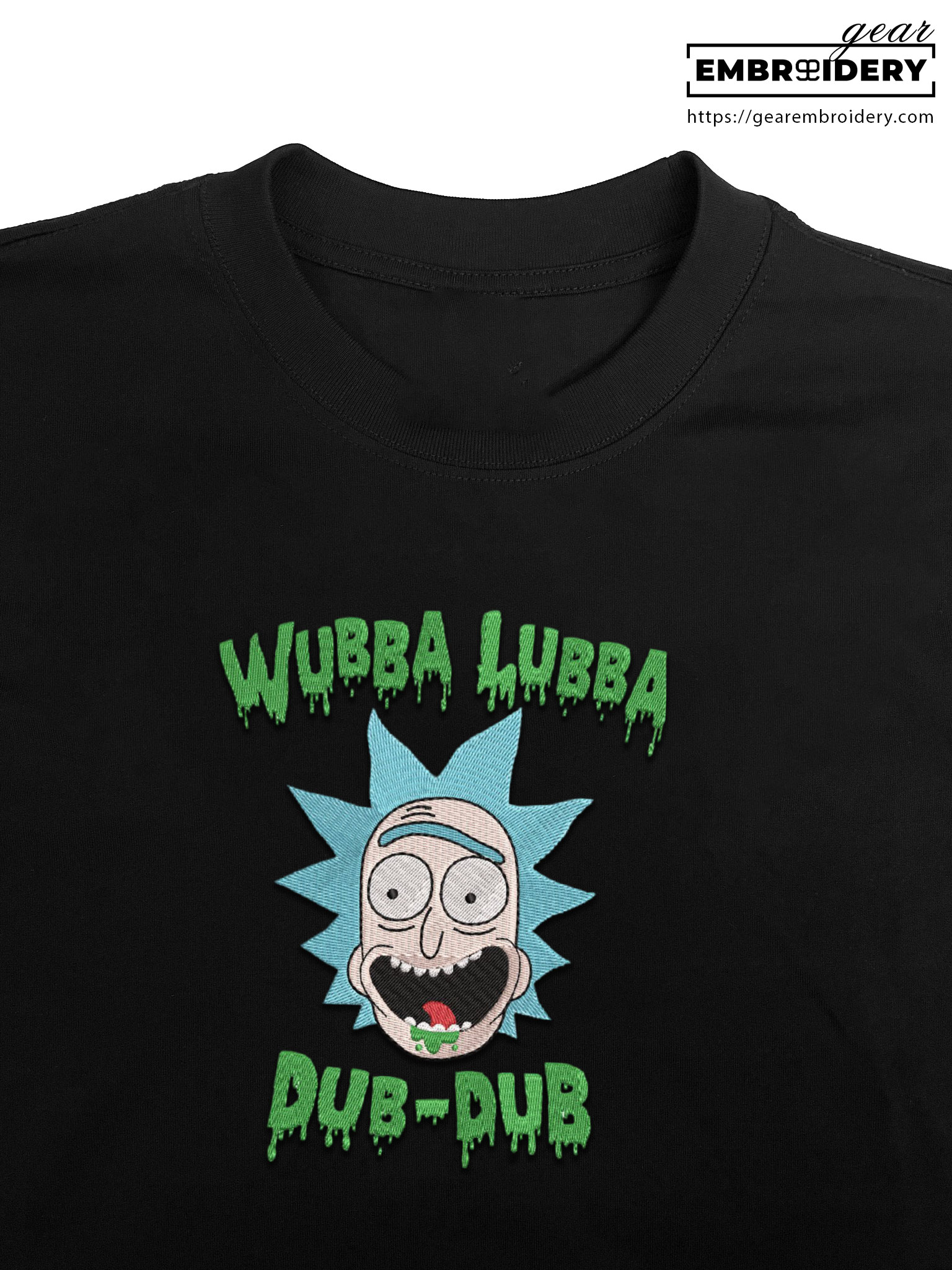 Rick Rick & Morty Embroidered Design Personalized Embroidered T Shirt Sweatshirt Hoodie Clothing RM012