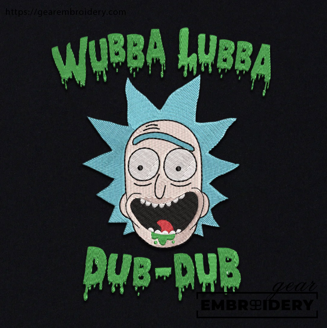 Rick Rick & Morty Embroidered Design Personalized Embroidered T Shirt Sweatshirt Hoodie Clothing RM012