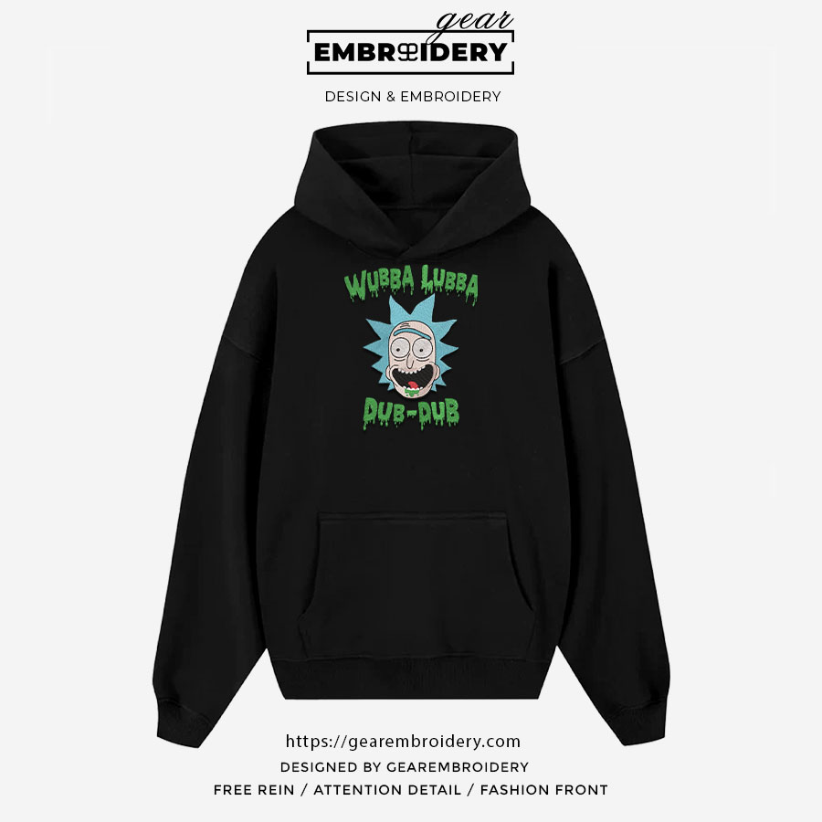 Rick Rick & Morty Embroidered Design Personalized Embroidered T Shirt Sweatshirt Hoodie Clothing RM012