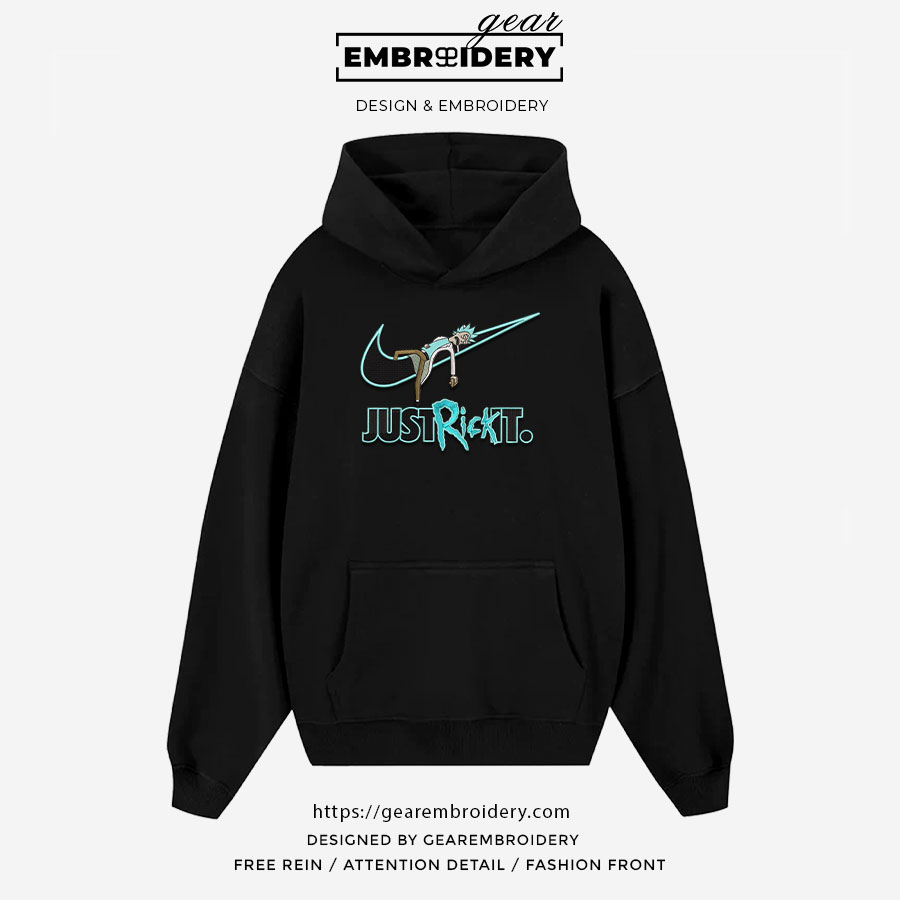 Rick swoosh Rick & Morty Embroidered Design Personalized Embroidered T Shirt Sweatshirt Hoodie Clothing RM017
