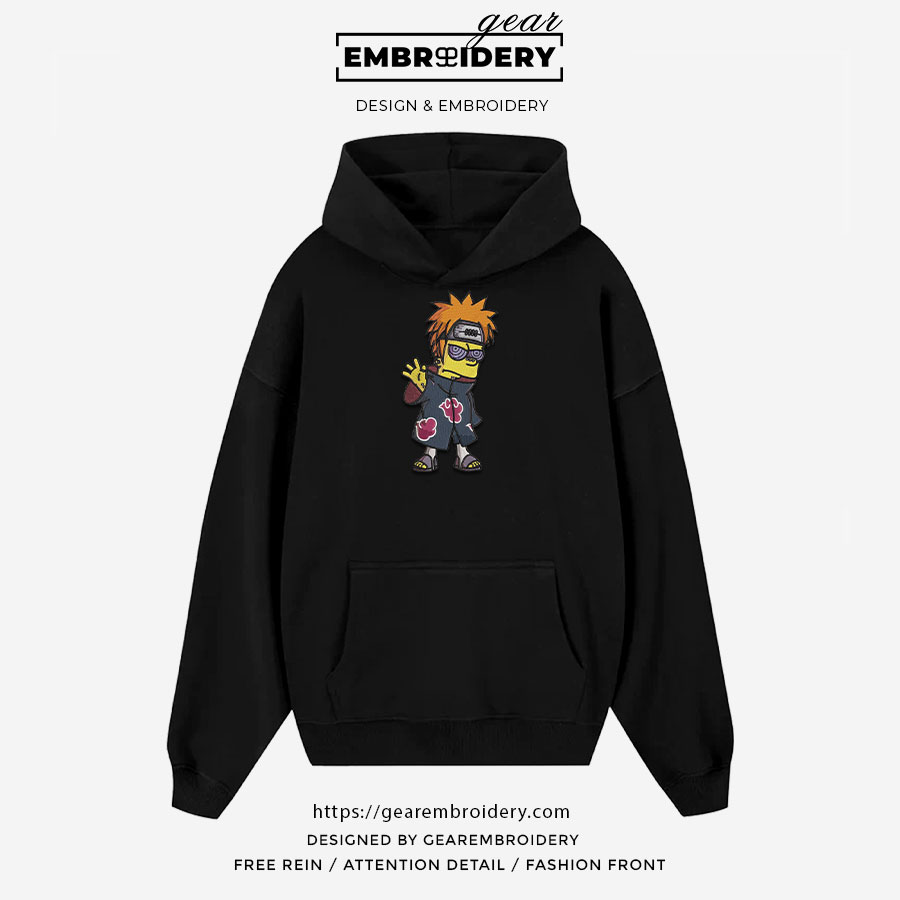 Bart x pain Simpsons Embroidered Design Personalized Embroidered T Shirt Sweatshirt Hoodie Clothing S115