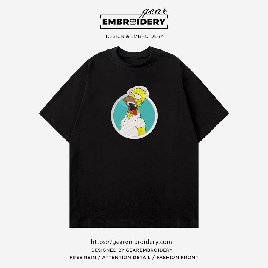 Homer Simpsons Embroidered Design Personalized Embroidered T Shirt Sweatshirt Hoodie Clothing S117