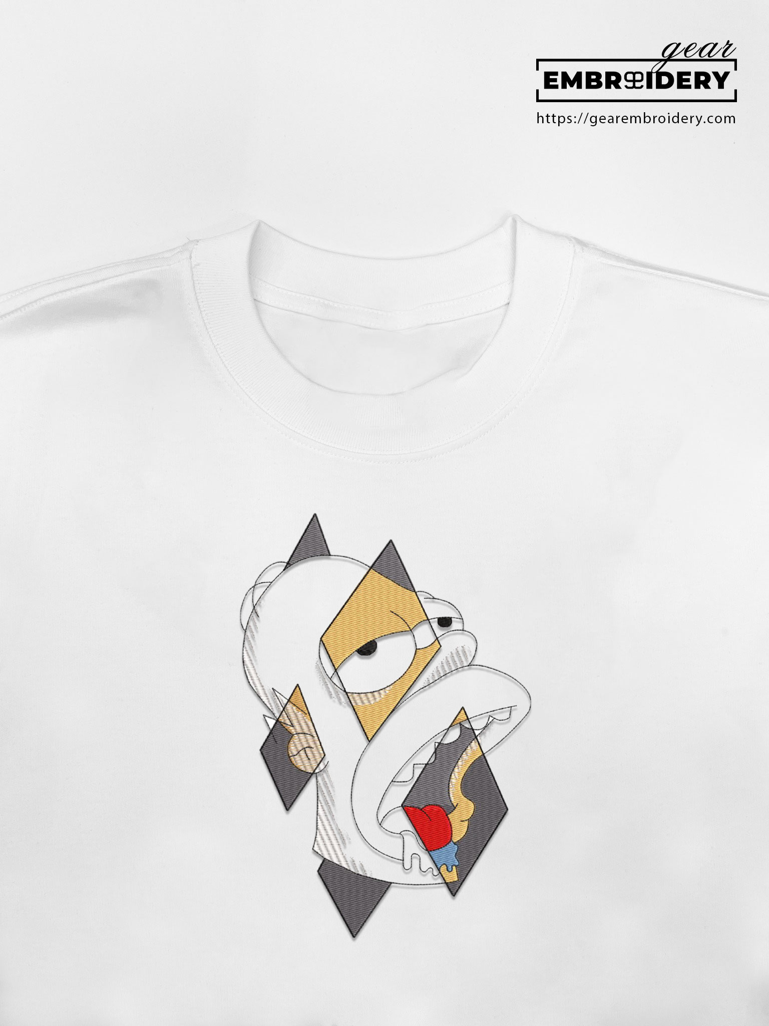 Homer Simpsons Embroidered Design Personalized Embroidered T Shirt Sweatshirt Hoodie Clothing S118