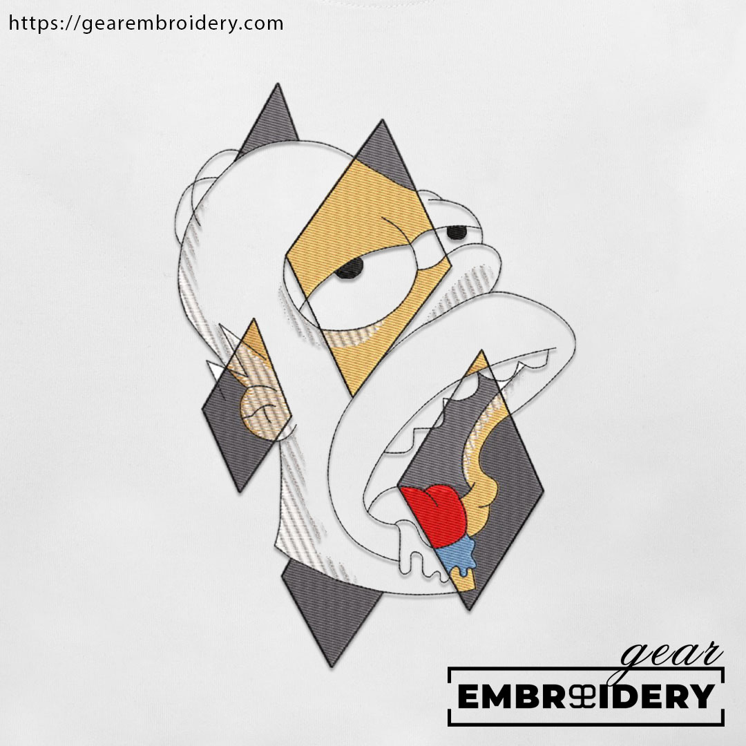 Homer Simpsons Embroidered Design Personalized Embroidered T Shirt Sweatshirt Hoodie Clothing S118