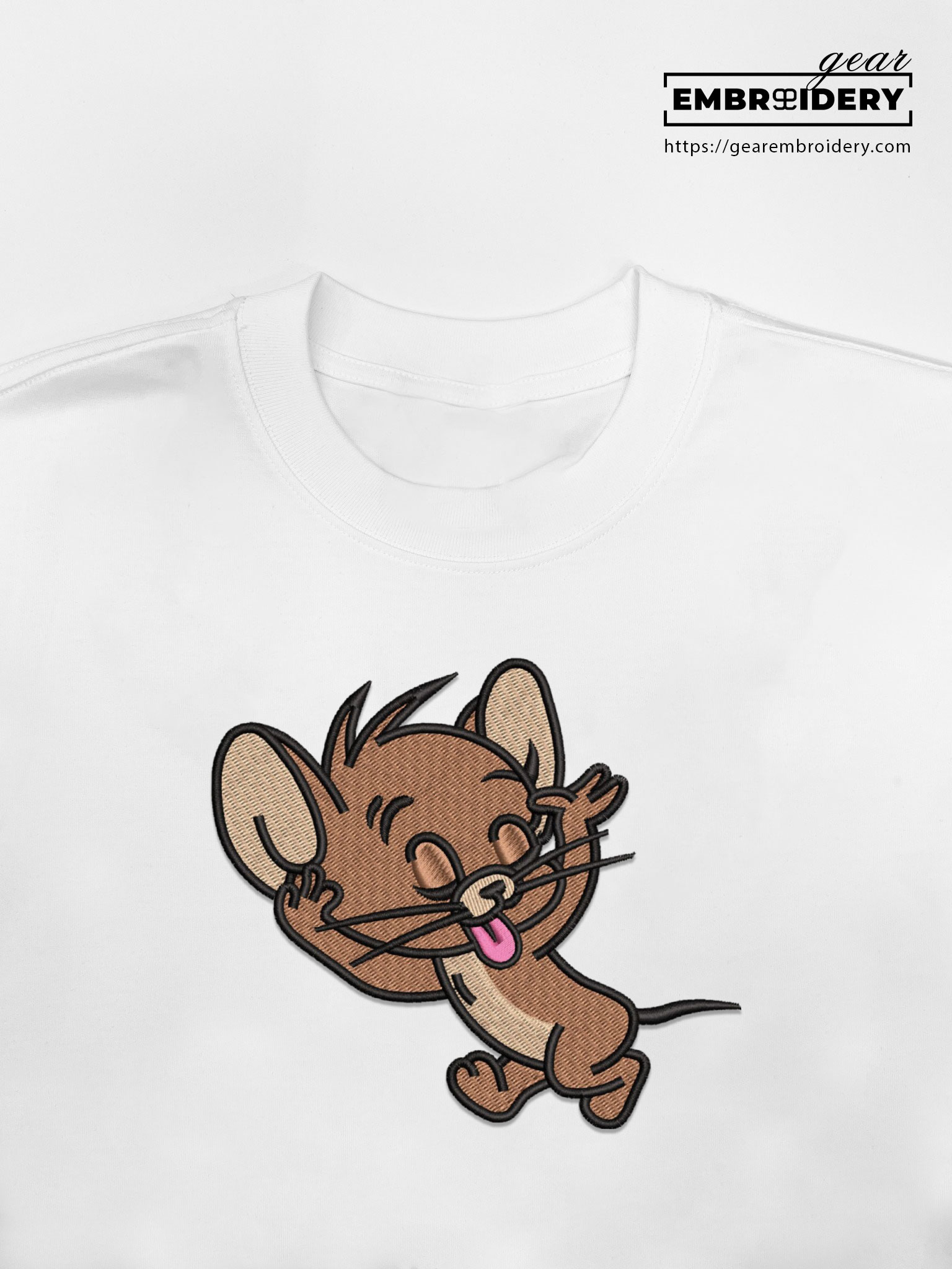 Jerry teasing Tom & Jerry Personalized Embroidered T Shirt Sweatshirt Hoodie Clothing TJ004