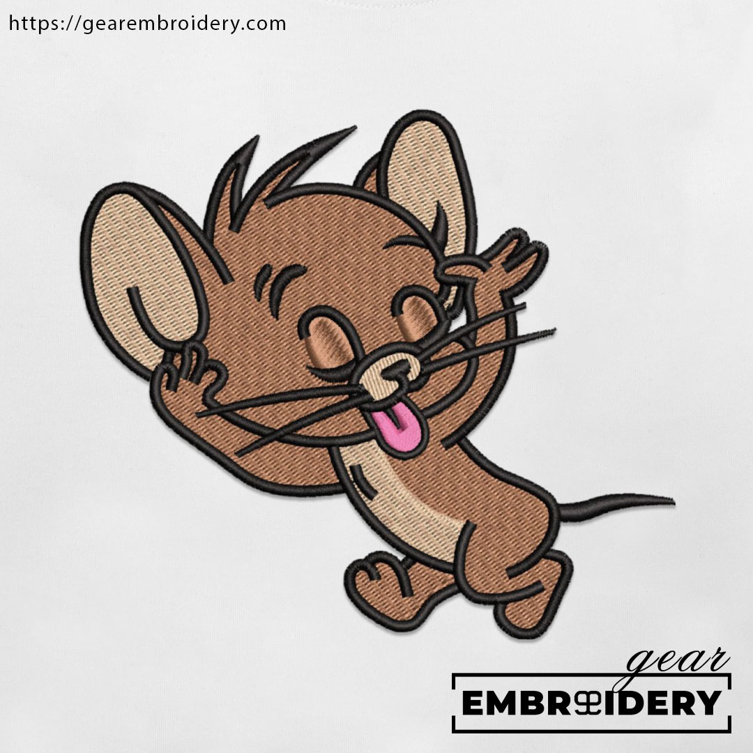 Jerry teasing Tom & Jerry Personalized Embroidered T Shirt Sweatshirt Hoodie Clothing TJ004