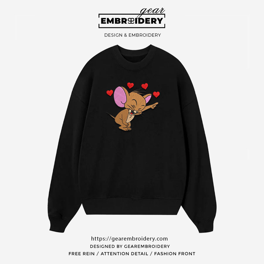 Jerry Tom & Jerry Personalized Embroidered T Shirt Sweatshirt Hoodie Clothing TJ001