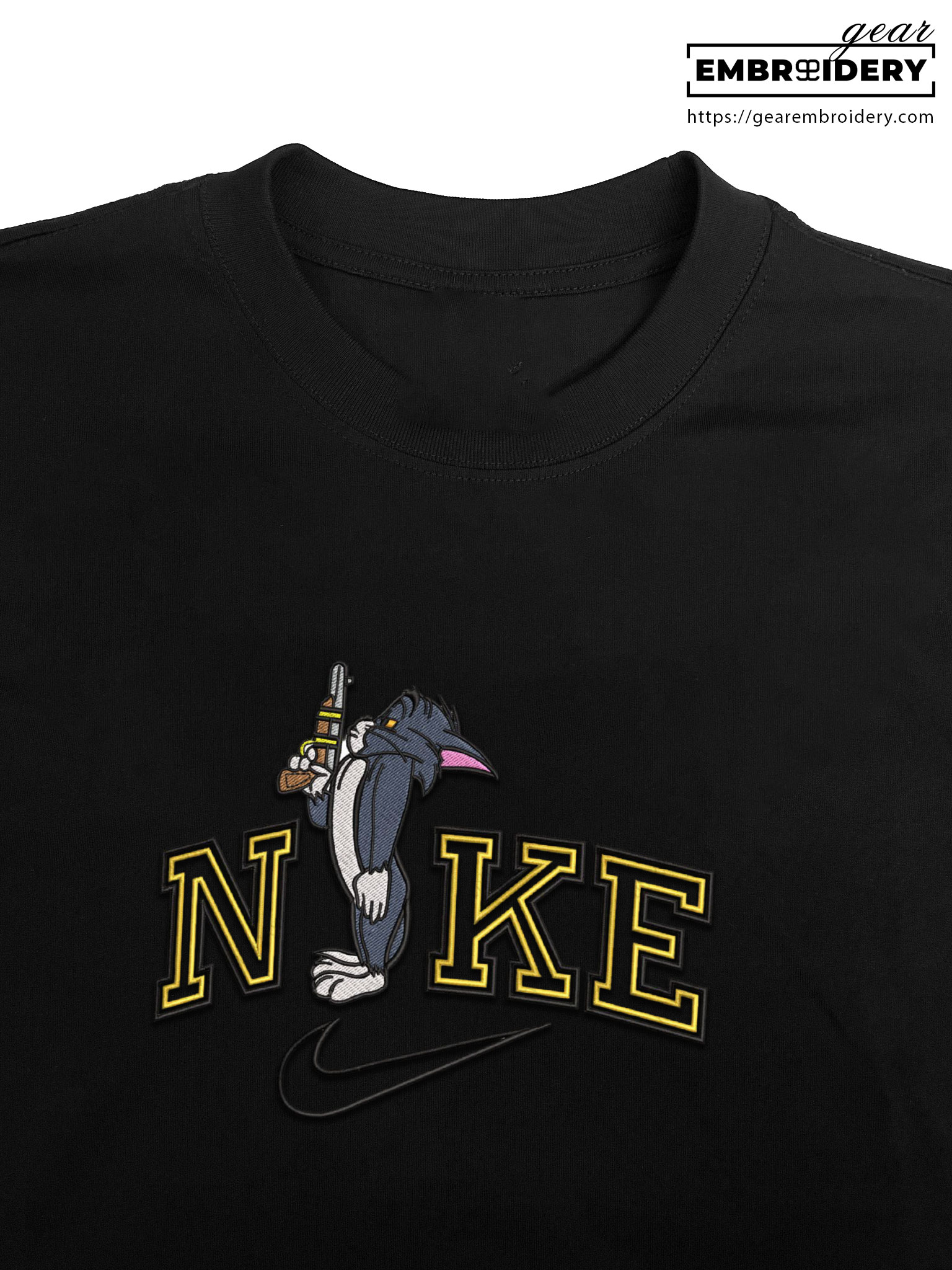 Tom gun Tom & Jerry Personalized Embroidered T Shirt Sweatshirt Hoodie Clothing TJ006