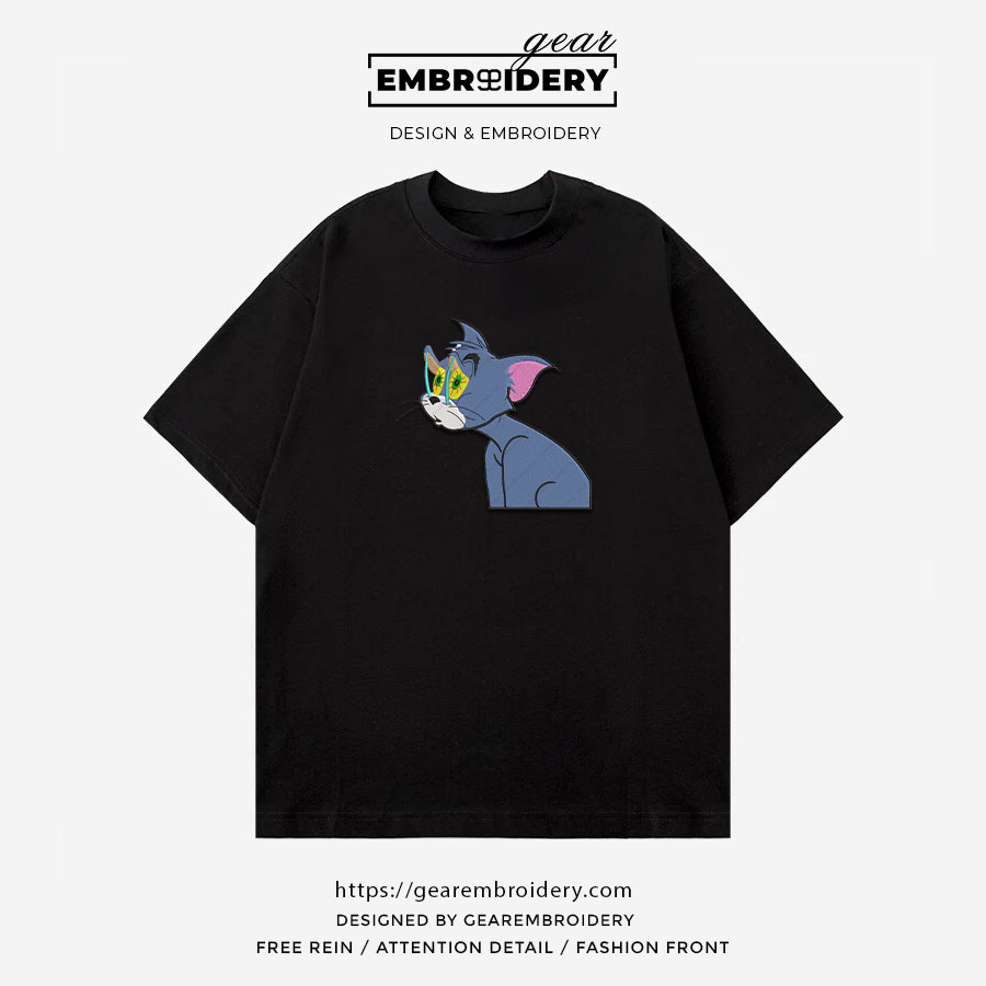 Tom sleepy Tom & Jerry Personalized Embroidered T Shirt Sweatshirt Hoodie Clothing TJ009
