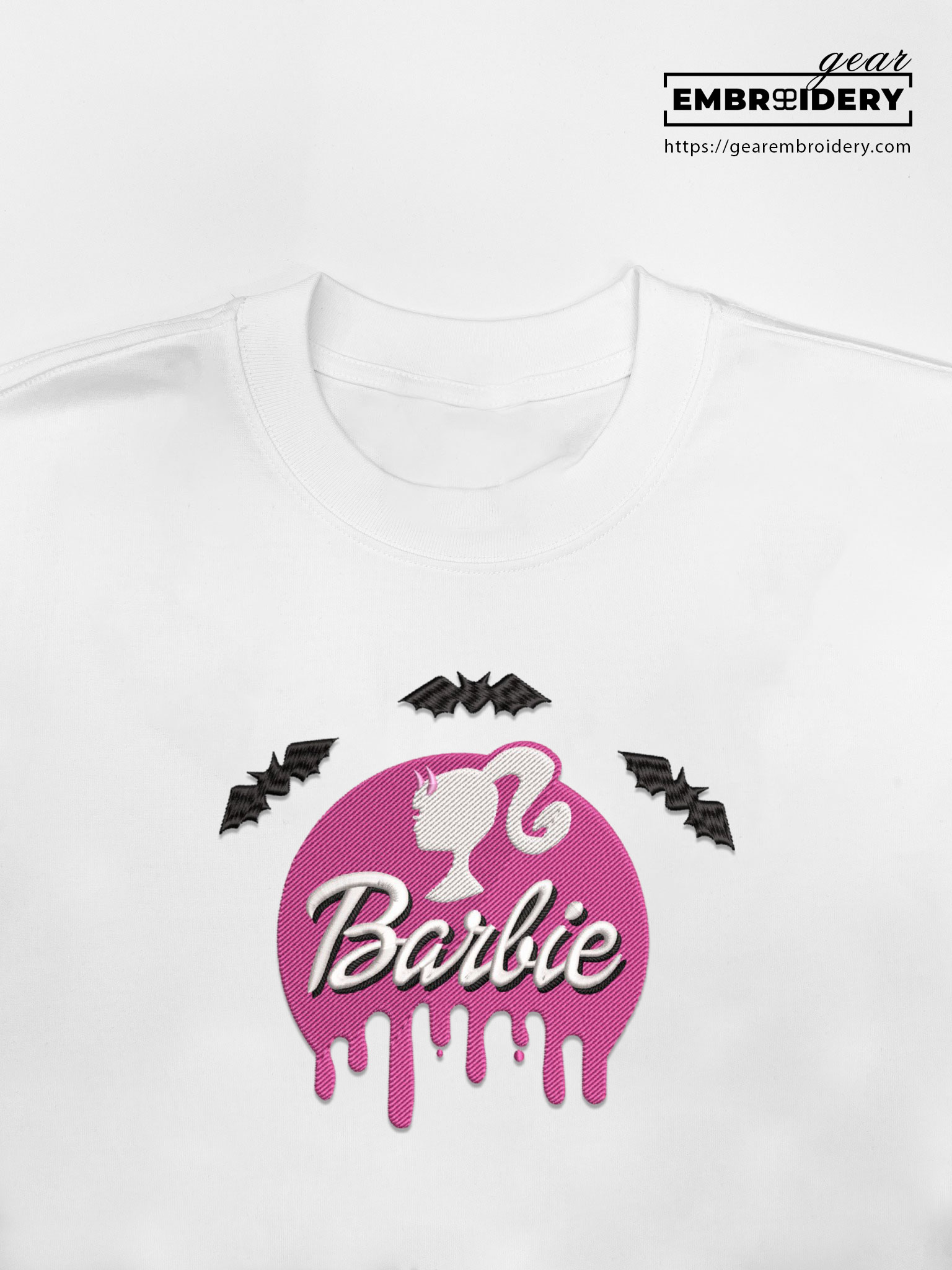Barbie bats barbie Embroidered Personalized Embroidered T Shirt Sweatshirt Hoodie Clothing OTC003