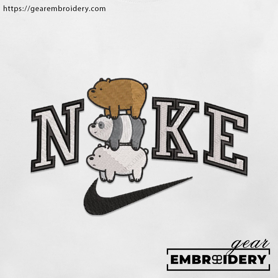 Bears we bare bears Embroidered Personalized Embroidered T Shirt Sweatshirt Hoodie Clothing OTC005