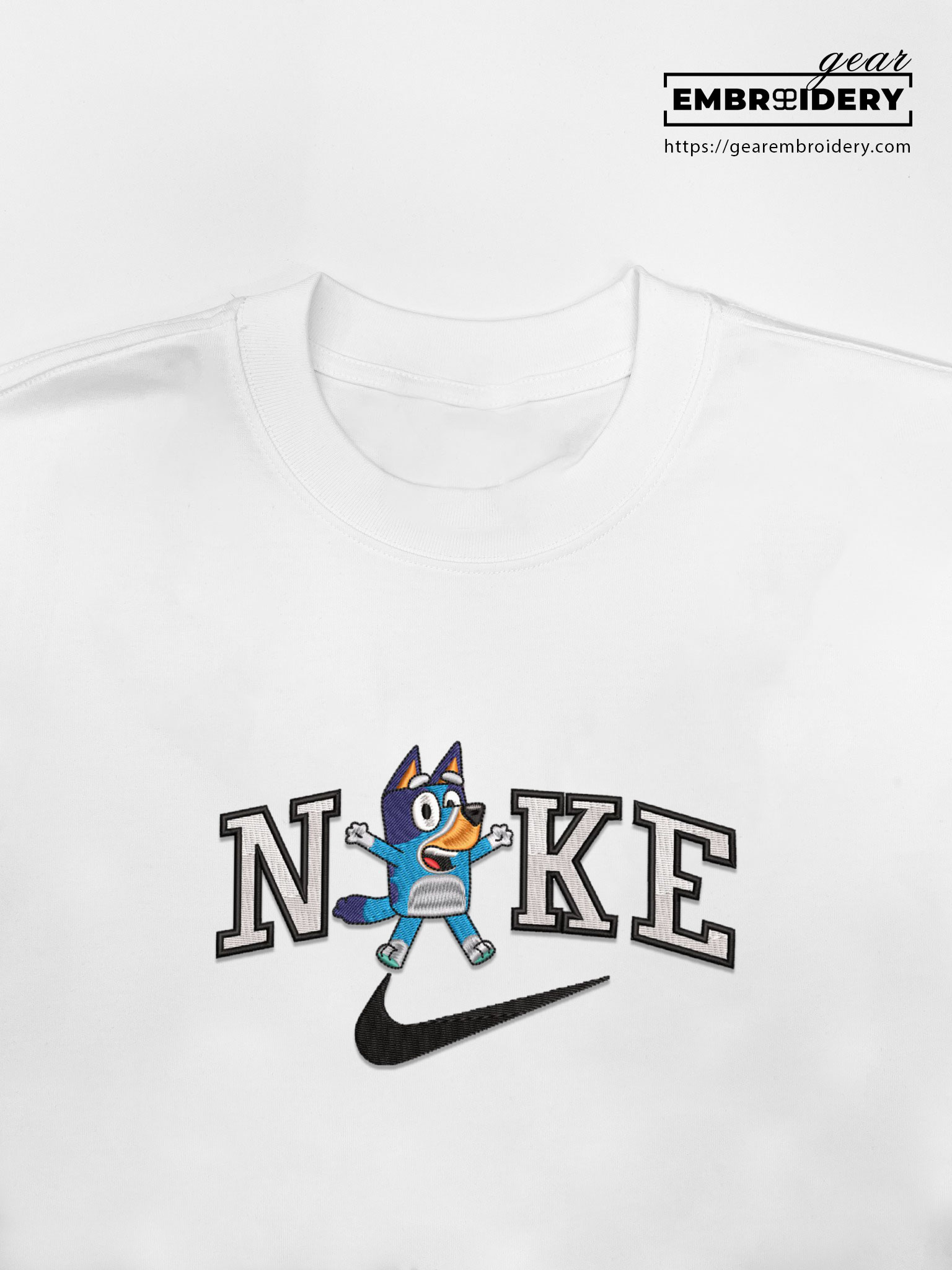 Bluey bluey and bingo Embroidered Personalized Embroidered T Shirt Sweatshirt Hoodie Clothing OTC010