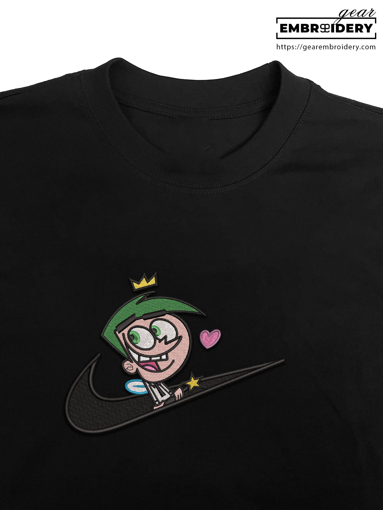Cosmo swoosh fairly oddparents Embroidered Personalized Embroidered T Shirt Sweatshirt Hoodie Clothing OTC014