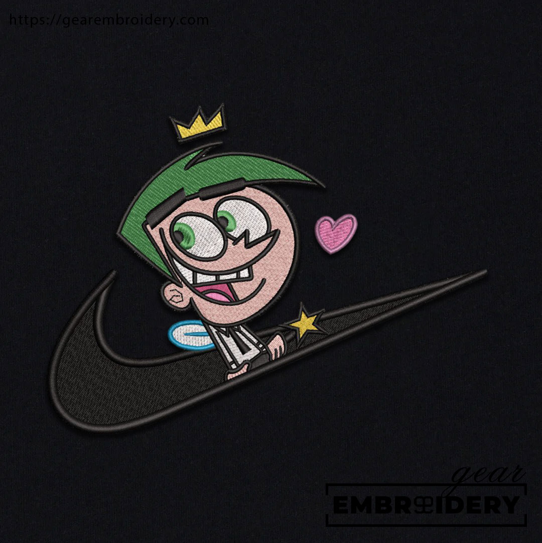 Cosmo swoosh fairly oddparents Embroidered Personalized Embroidered T Shirt Sweatshirt Hoodie Clothing OTC014