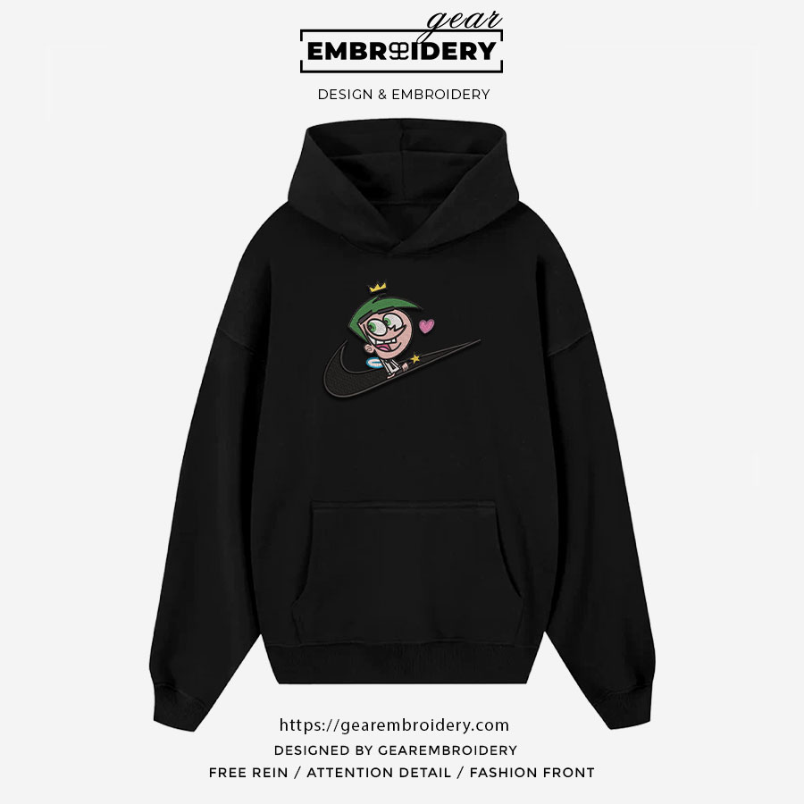 Cosmo swoosh fairly oddparents Embroidered Personalized Embroidered T Shirt Sweatshirt Hoodie Clothing OTC014