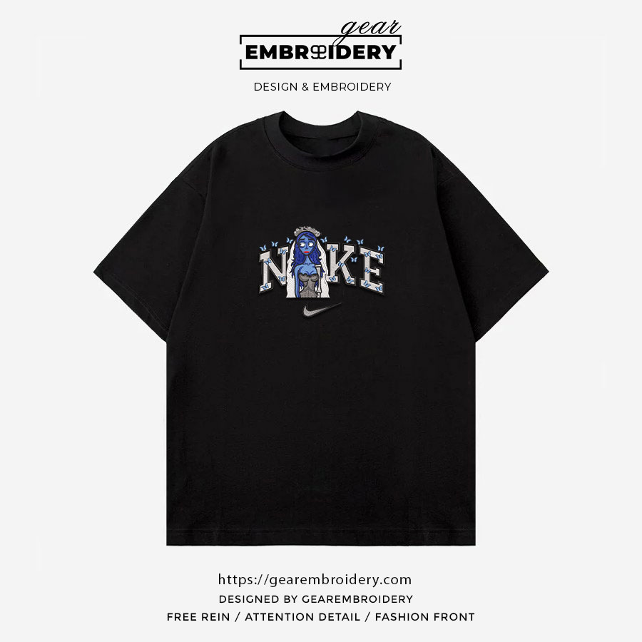 Emily corpse bride Embroidered Personalized Embroidered T Shirt Sweatshirt Hoodie Clothing OTC017