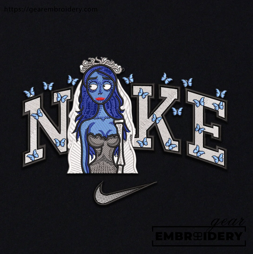 Emily corpse bride Embroidered Personalized Embroidered T Shirt Sweatshirt Hoodie Clothing OTC017