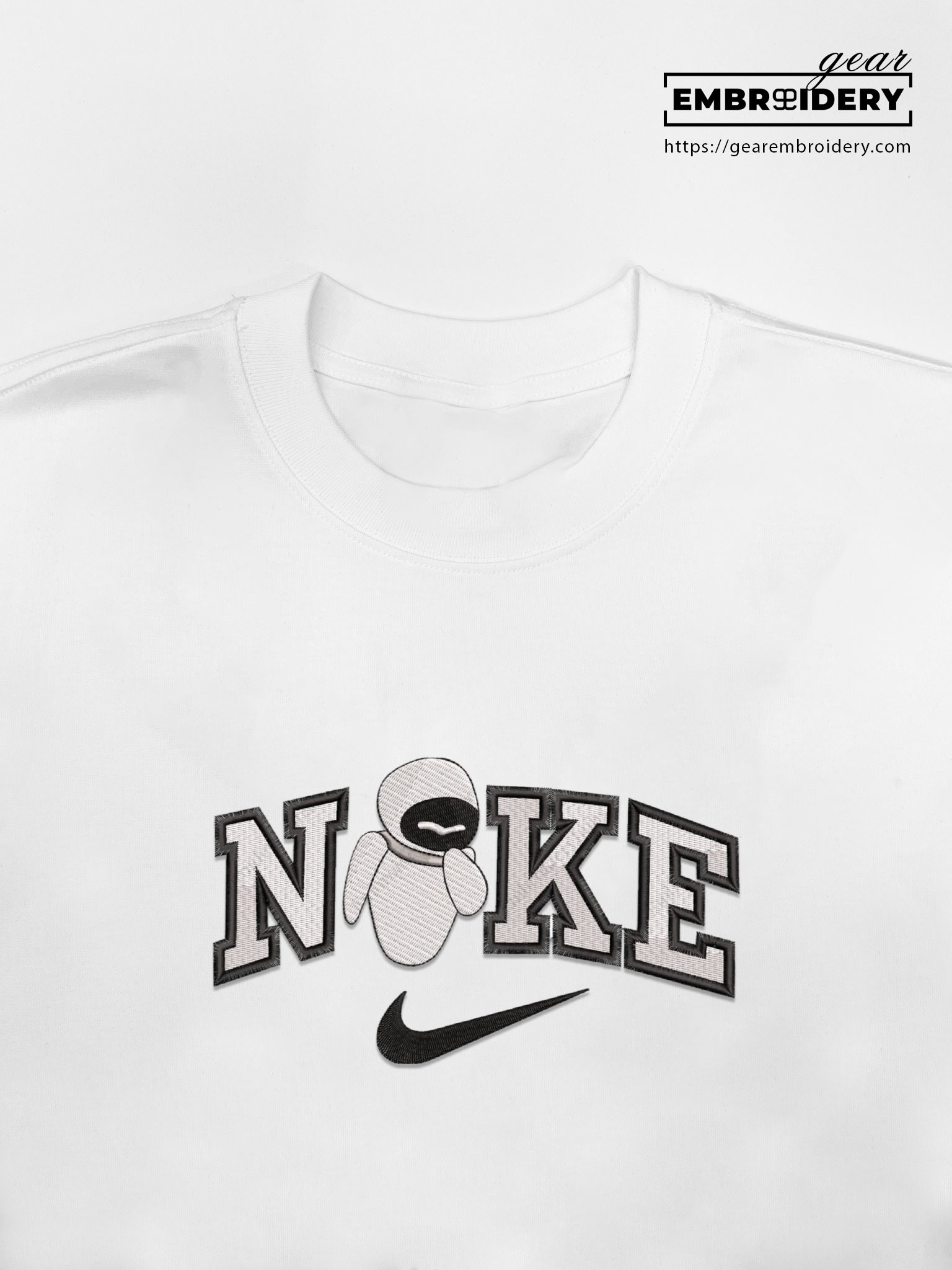 Eva wall e Embroidered Personalized Embroidered T Shirt Sweatshirt Hoodie Clothing OTC019