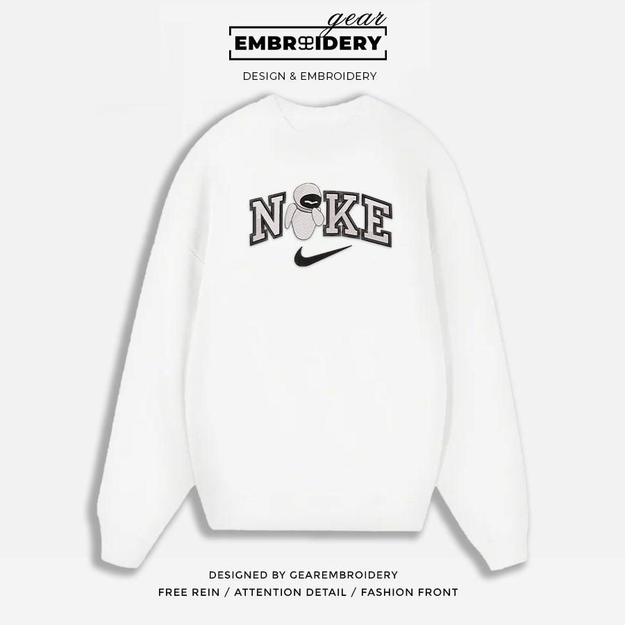 Eva wall e Embroidered Personalized Embroidered T Shirt Sweatshirt Hoodie Clothing OTC019