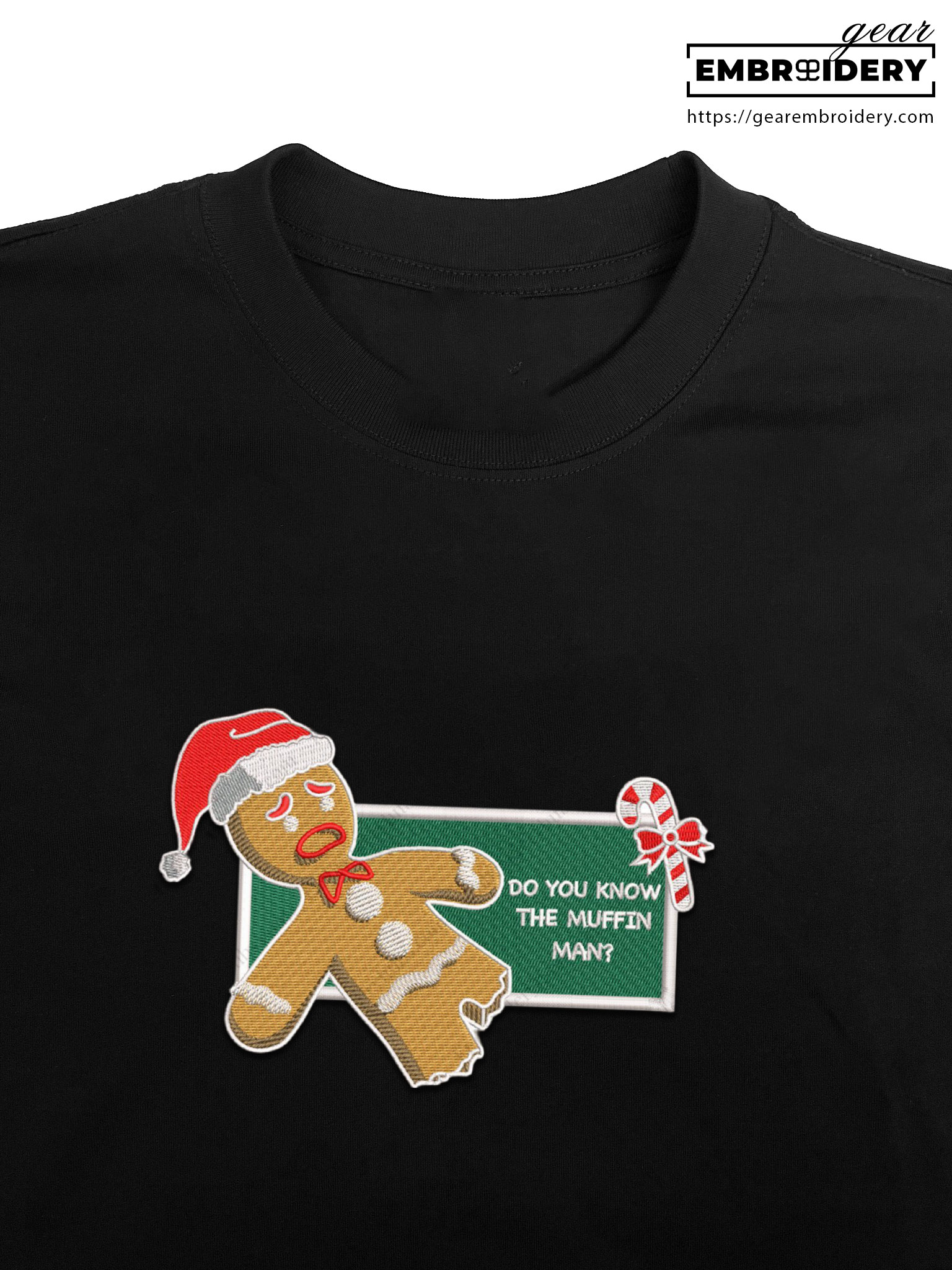 Gingerbread man shrek Embroidered Personalized Embroidered T Shirt Sweatshirt Hoodie Clothing OTC020