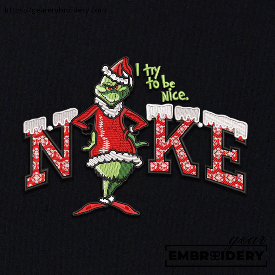 Grinch christmas grinch Embroidered Personalized Embroidered T Shirt Sweatshirt Hoodie Clothing OTC021