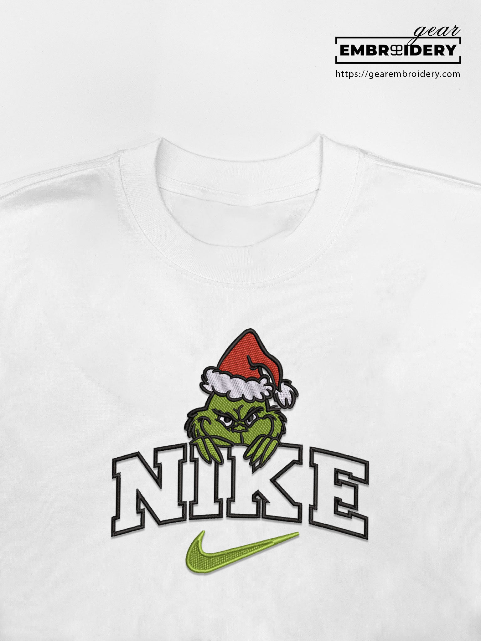 Grinch christmas grinch Embroidered Personalized Embroidered T Shirt Sweatshirt Hoodie Clothing OTC022