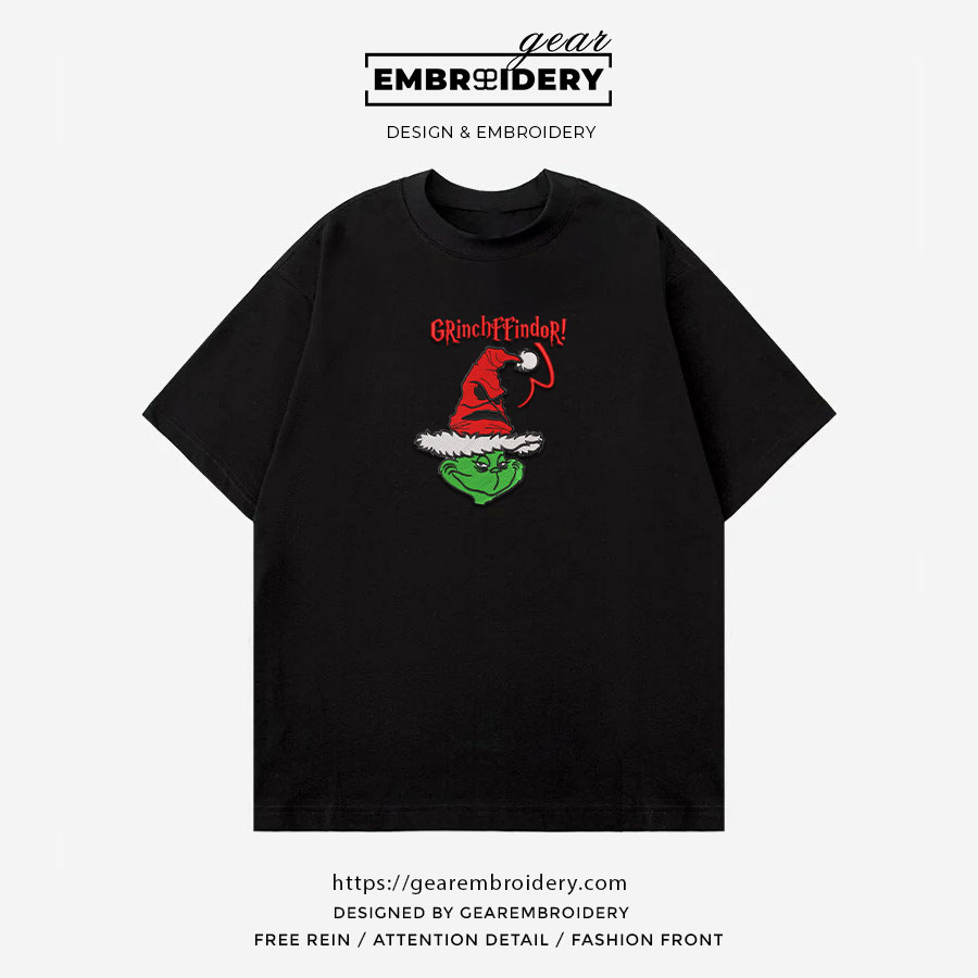 Grinchffindor grinch Embroidered Personalized Embroidered T Shirt Sweatshirt Hoodie Clothing OTC023