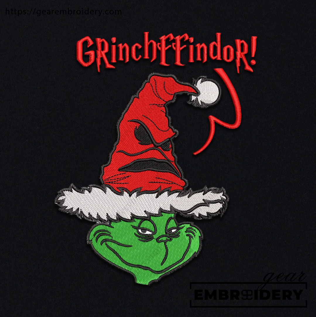 Grinchffindor grinch Embroidered Personalized Embroidered T Shirt Sweatshirt Hoodie Clothing OTC023