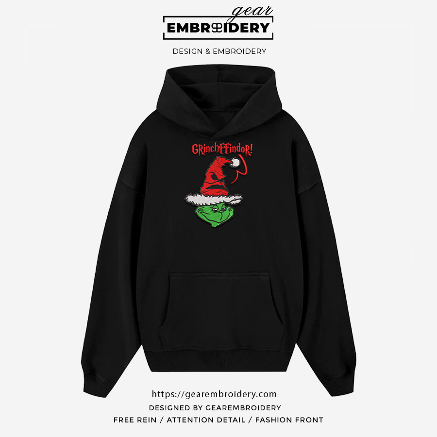 Grinchffindor grinch Embroidered Personalized Embroidered T Shirt Sweatshirt Hoodie Clothing OTC023