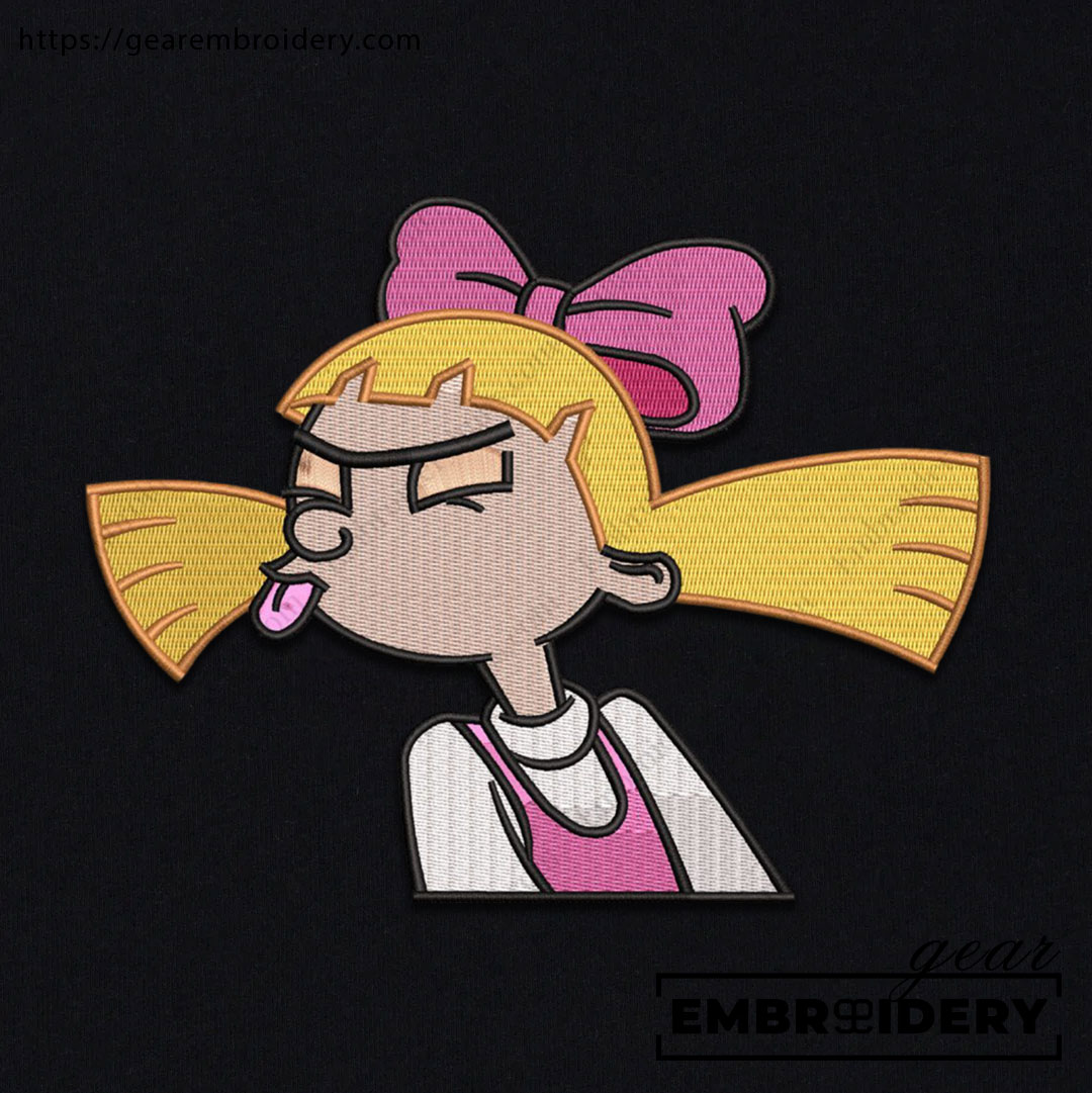 Helga hey arnold Embroidered Personalized Embroidered T Shirt Sweatshirt Hoodie Clothing OTC024