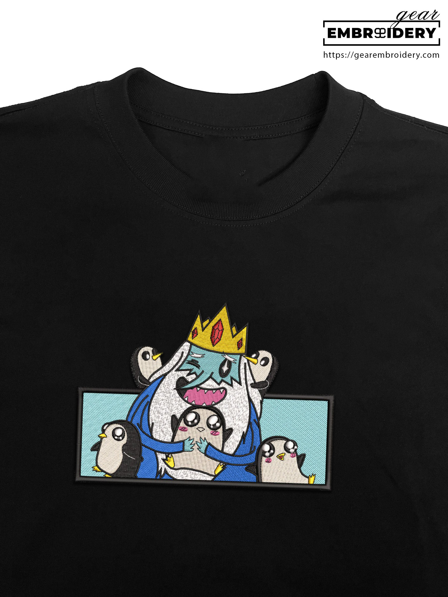 Ice king adventure time Embroidered Personalized Embroidered T Shirt Sweatshirt Hoodie Clothing OTC025