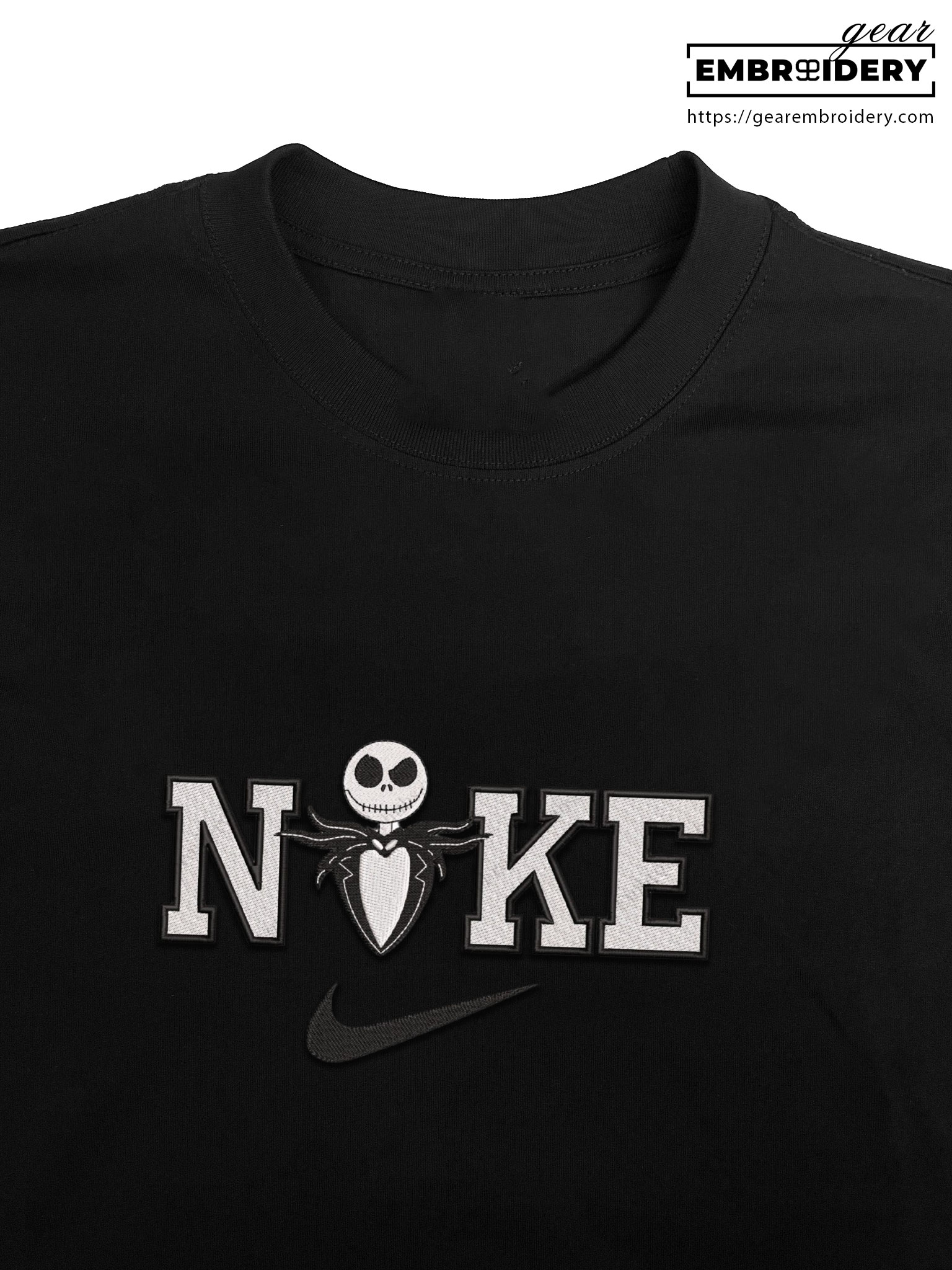 Jack the nightmare before christmas Embroidered Personalized Embroidered T Shirt Sweatshirt Hoodie Clothing OTC026