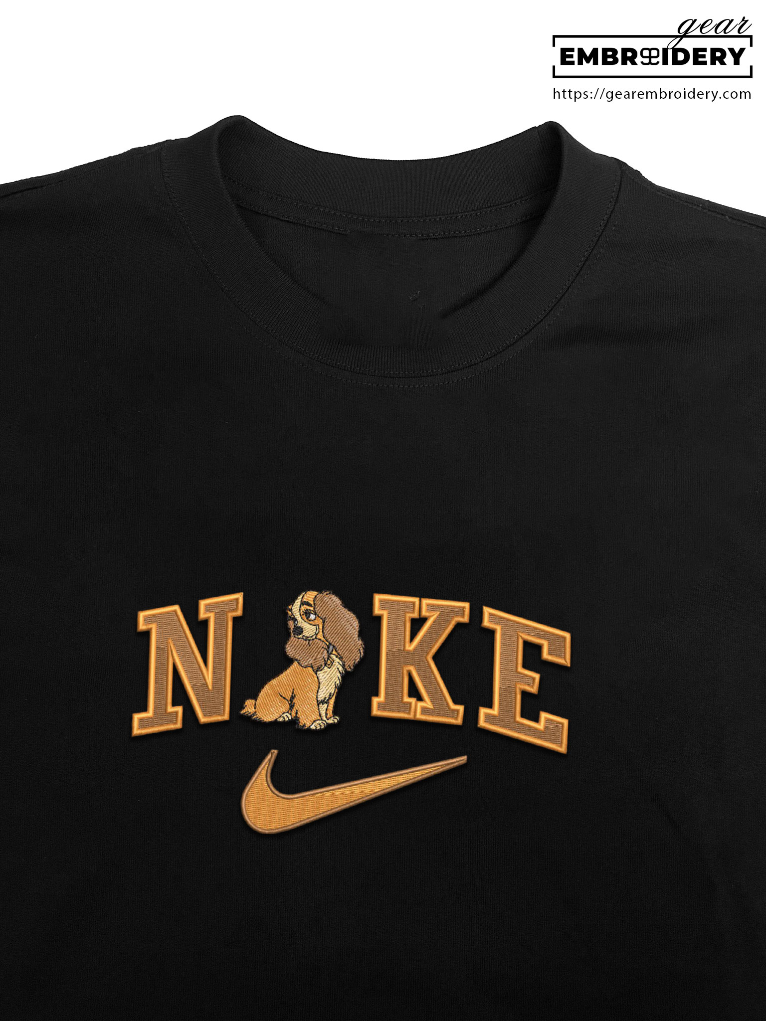 Lady lady and the tramp Embroidered Personalized Embroidered T Shirt Sweatshirt Hoodie Clothing OTC030