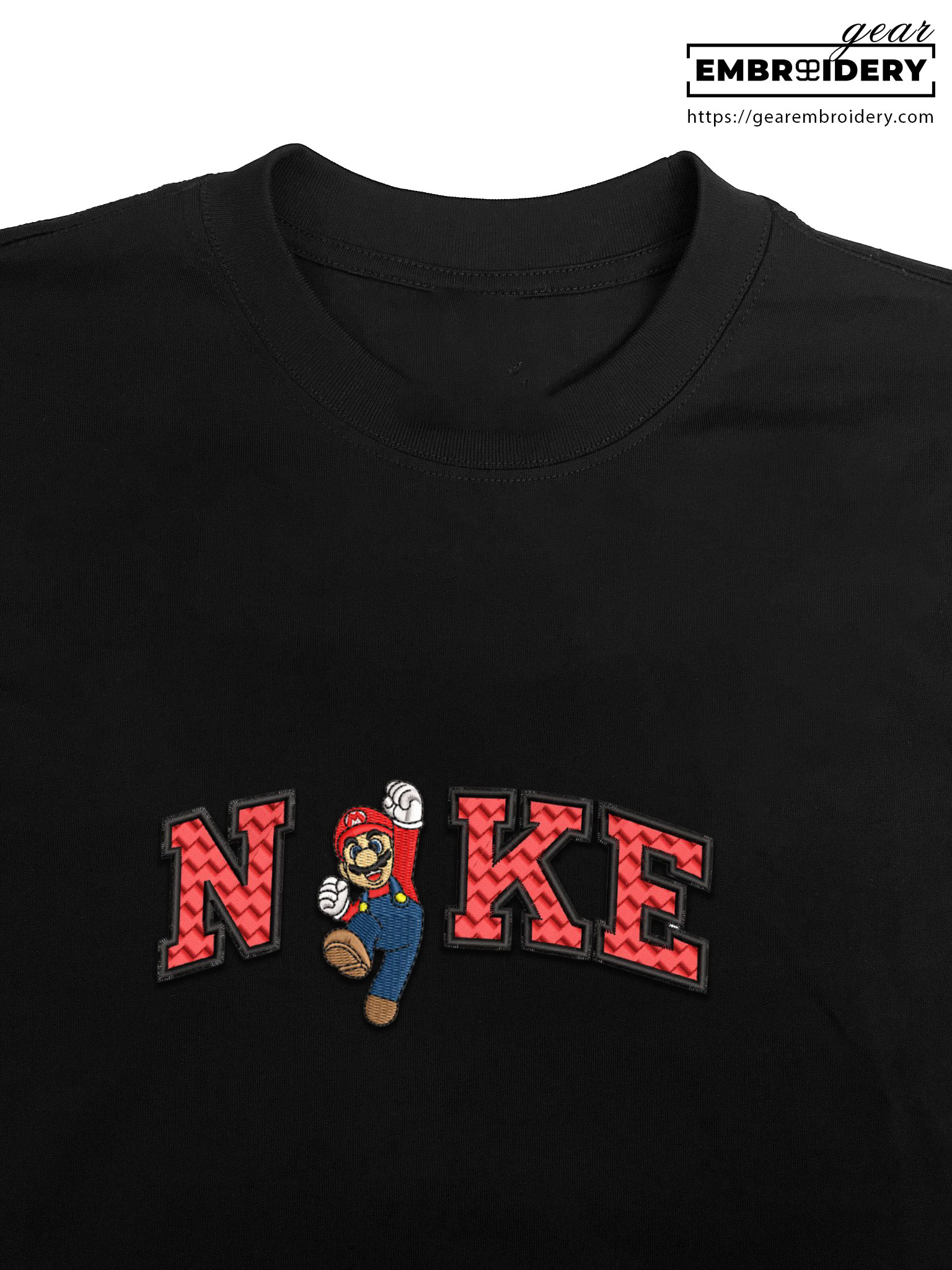 Mario super mario Embroidered Personalized Embroidered T Shirt Sweatshirt Hoodie Clothing OTC032