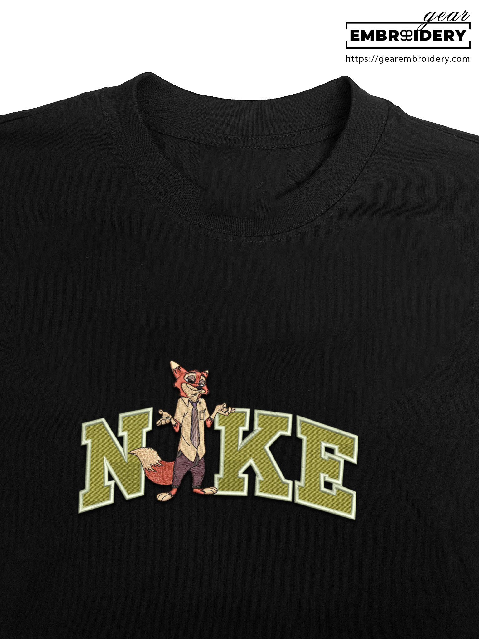 Nick wilde zootopia Embroidered Personalized Embroidered T Shirt Sweatshirt Hoodie Clothing OTC034