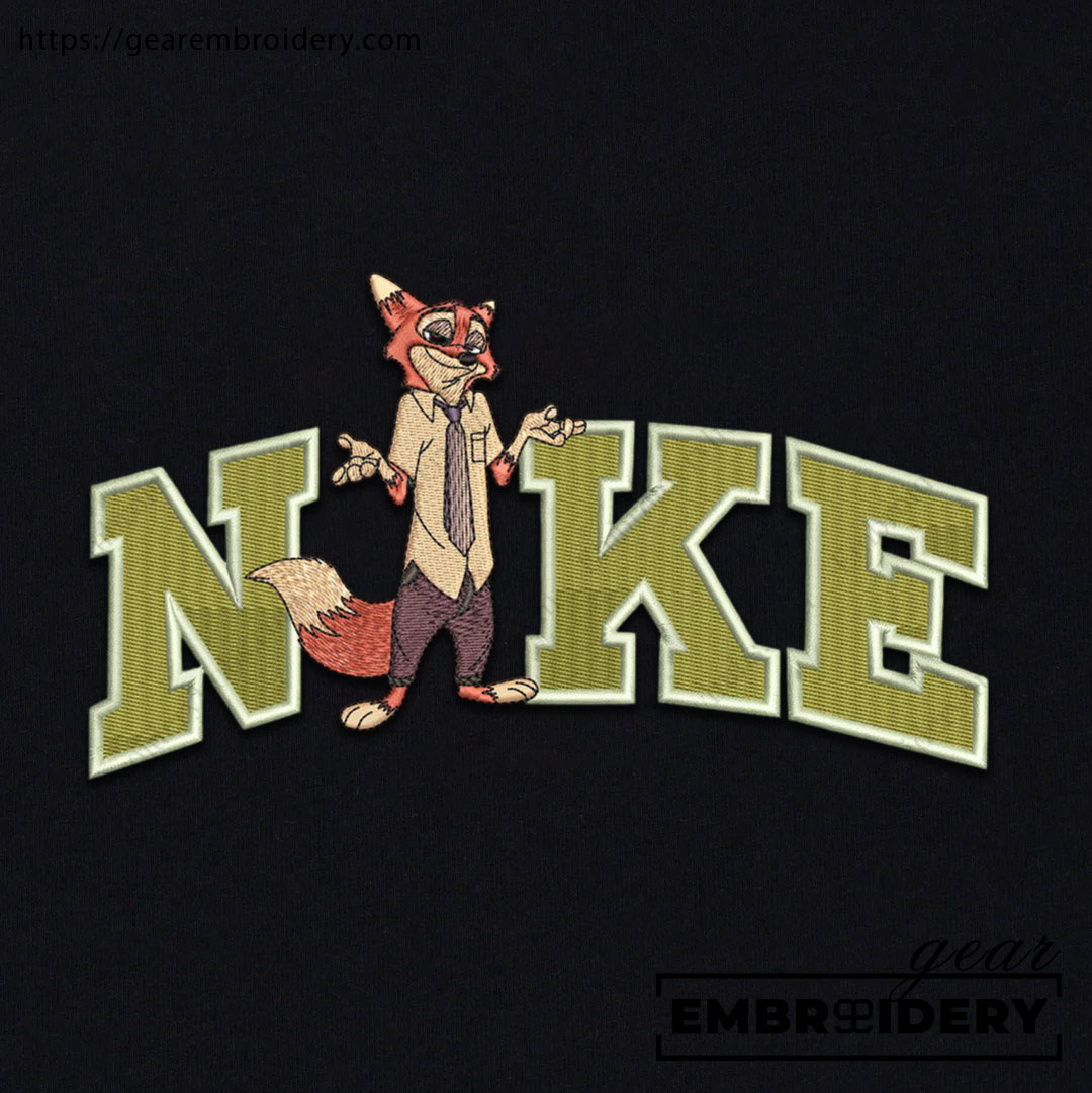Nick wilde zootopia Embroidered Personalized Embroidered T Shirt Sweatshirt Hoodie Clothing OTC034