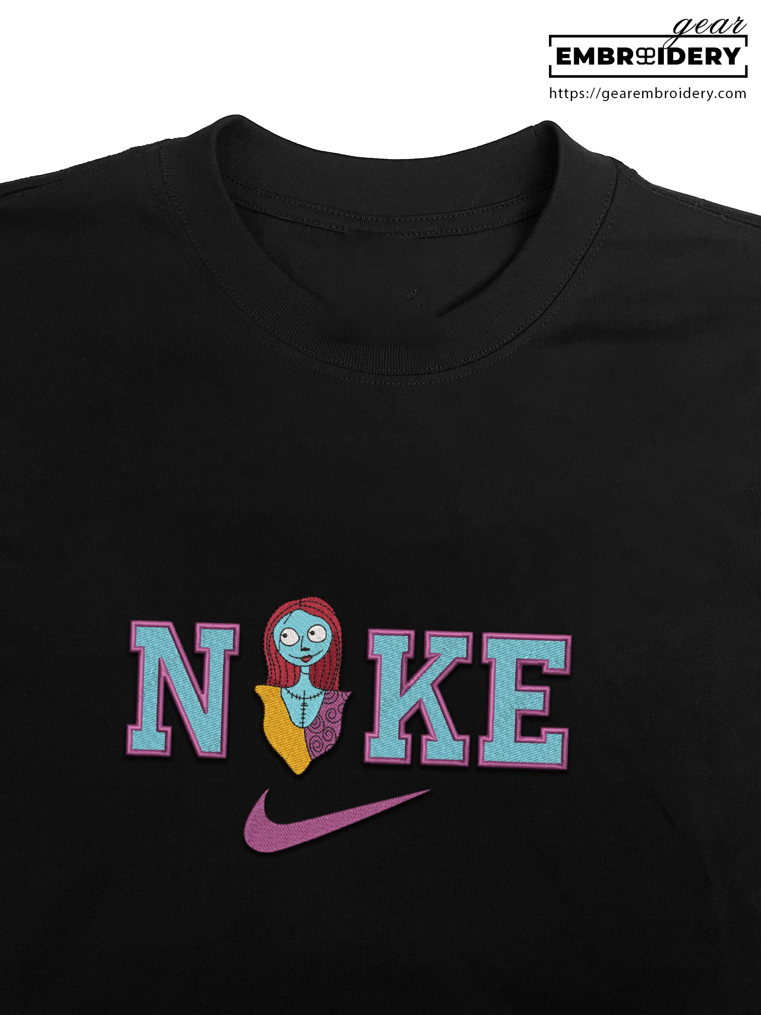 Sally the nightmare before christmas Embroidered Personalized Embroidered T Shirt Sweatshirt Hoodie Clothing OTC041