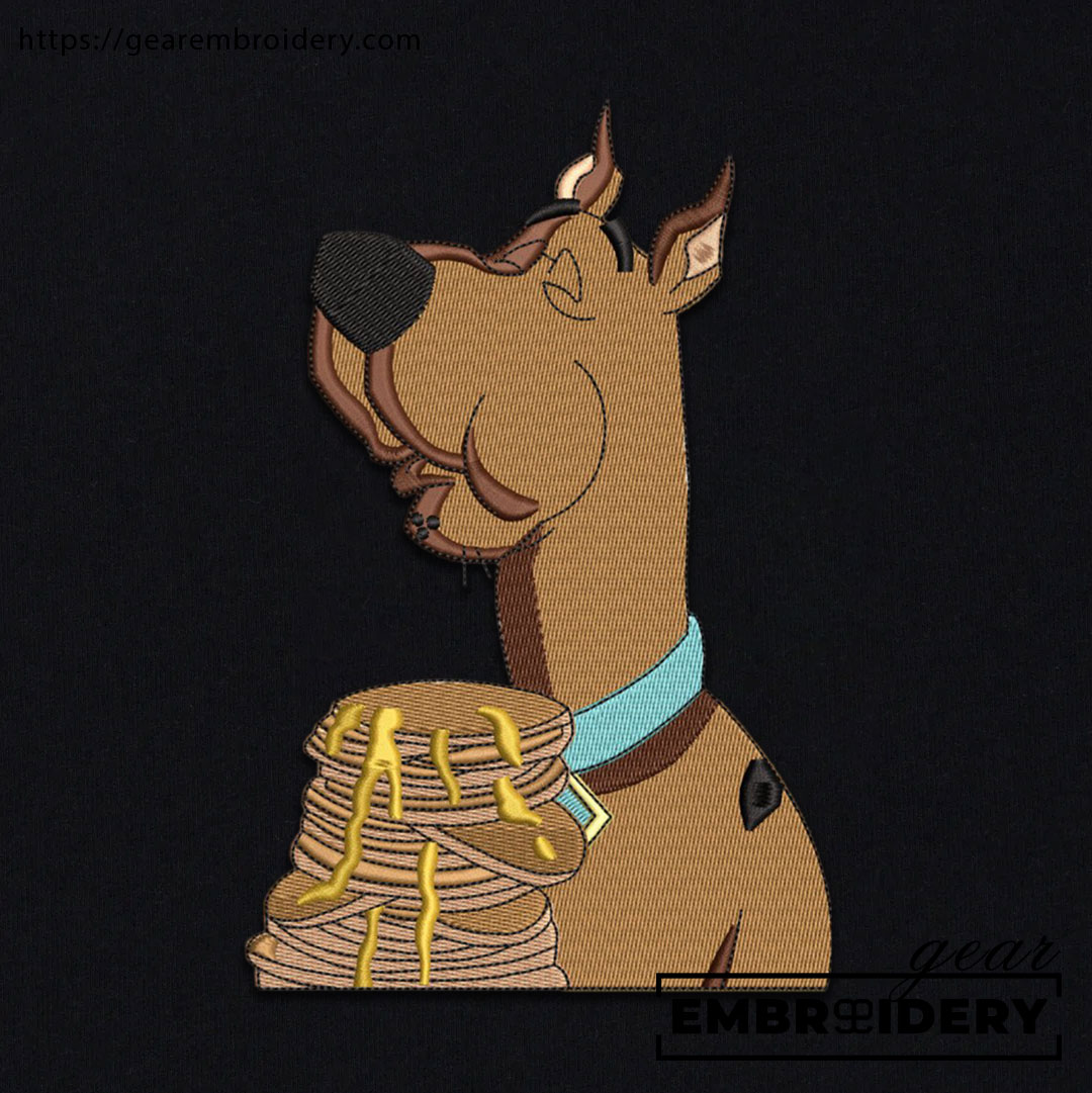 Scooby pancakes scooby doo Embroidered Personalized Embroidered T Shirt Sweatshirt Hoodie Clothing OTC042