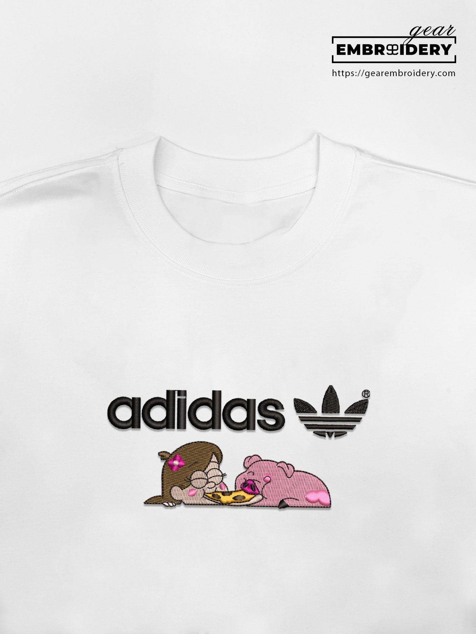 Star and pig star vs the forces of evil Embroidered Personalized Embroidered T Shirt Sweatshirt Hoodie Clothing OTC048